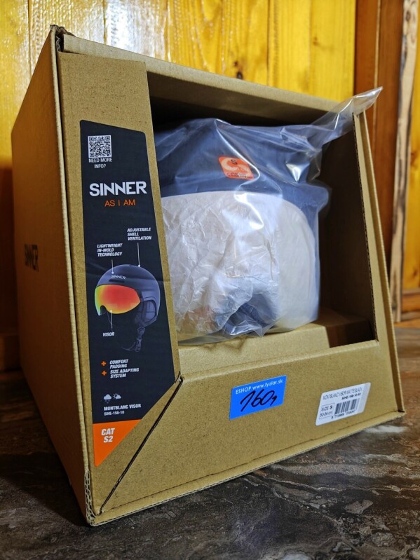 PRILBA SINNER MONTBLANC VISOR MATTE BLACK 51-54CM